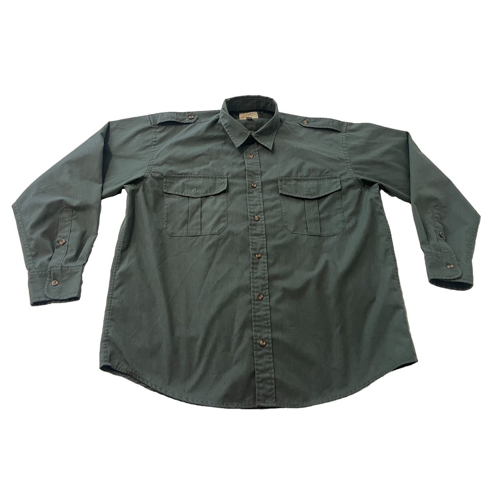Cabela's Safari Series Shirt Mens Large Long Sleeves Button Front